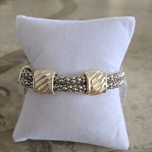 Elegant Silver and Gold Women's Bracelet